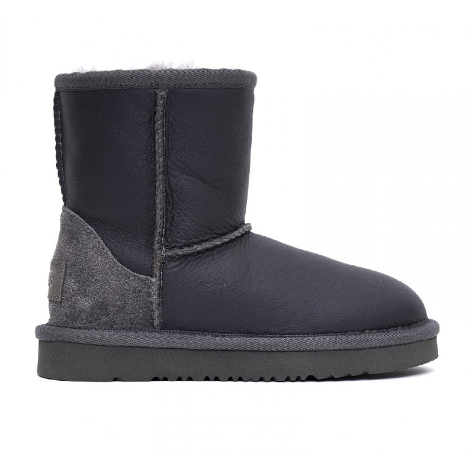 UGG Kids Classic Short Metallic - Grey 