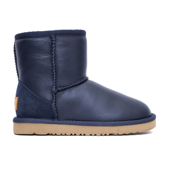 UGG Kids Classic Short Metallic - Navy