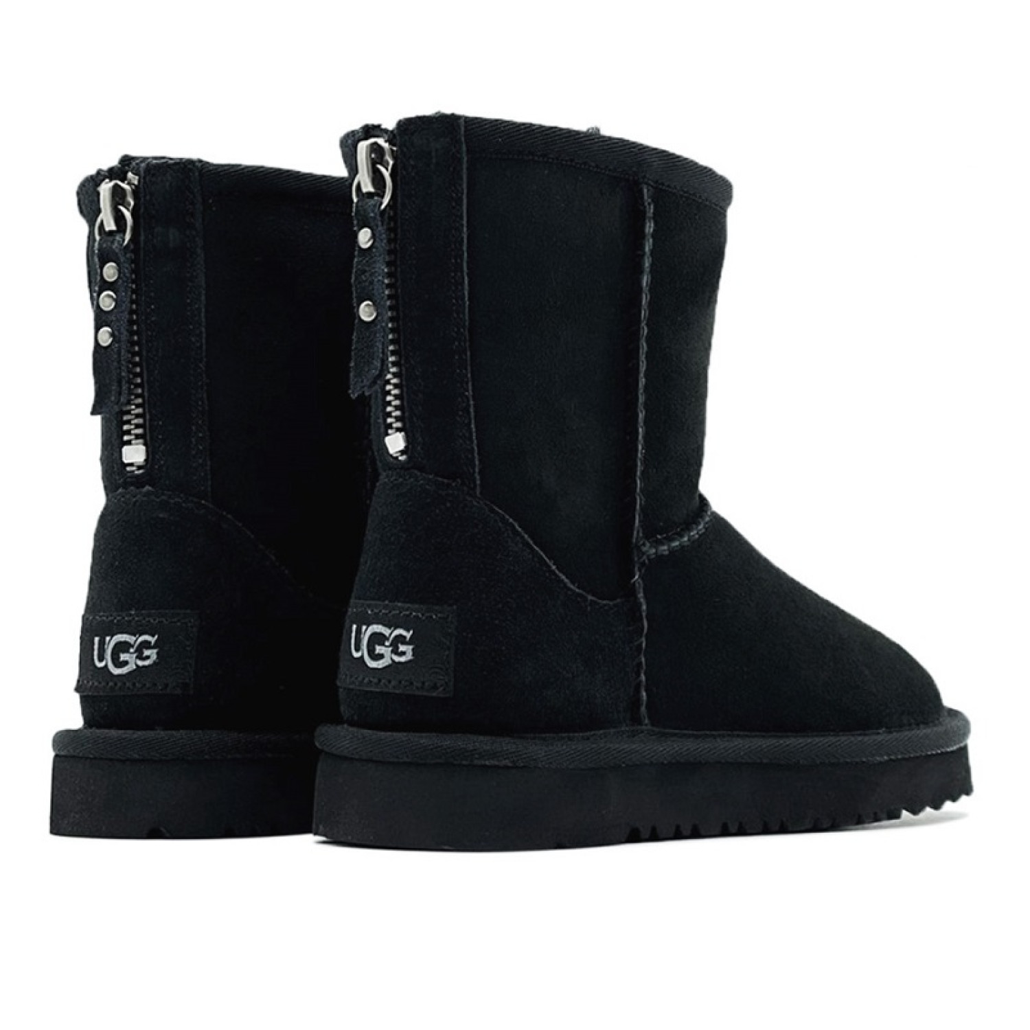 UGG Kids Classic Short Zip - Black