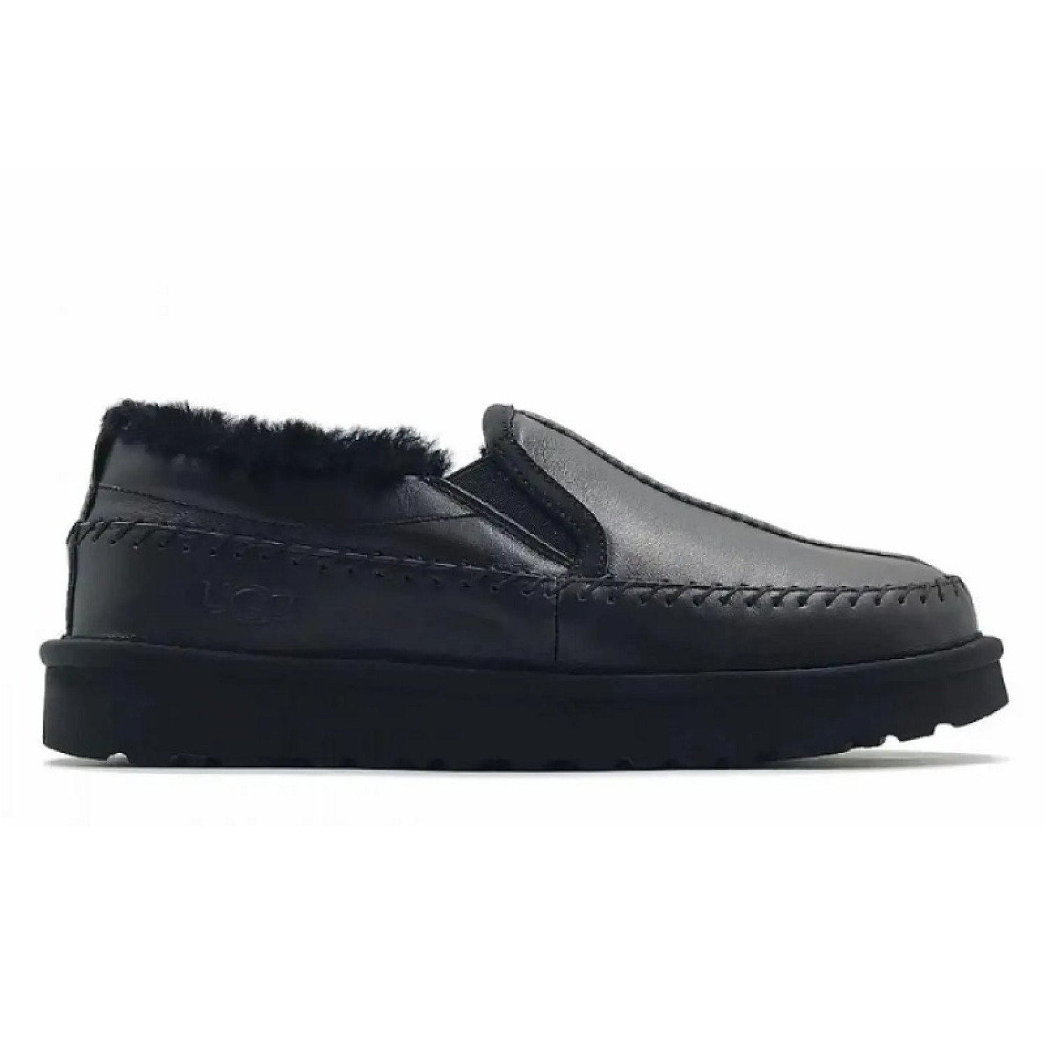 UGG Stitch Slip On Leather - Black