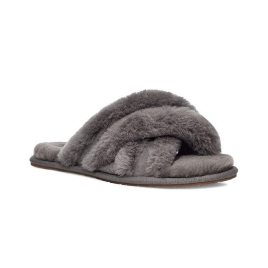  Меховые тапочки UGG Slippers Scuffita - Grey