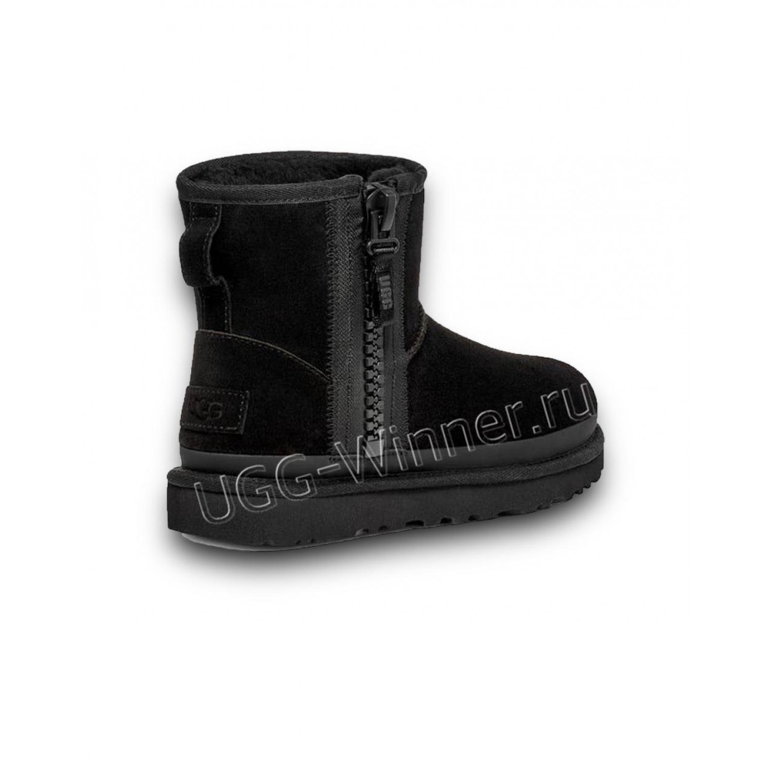 UGG Mini Zipper Tape Logo - Black