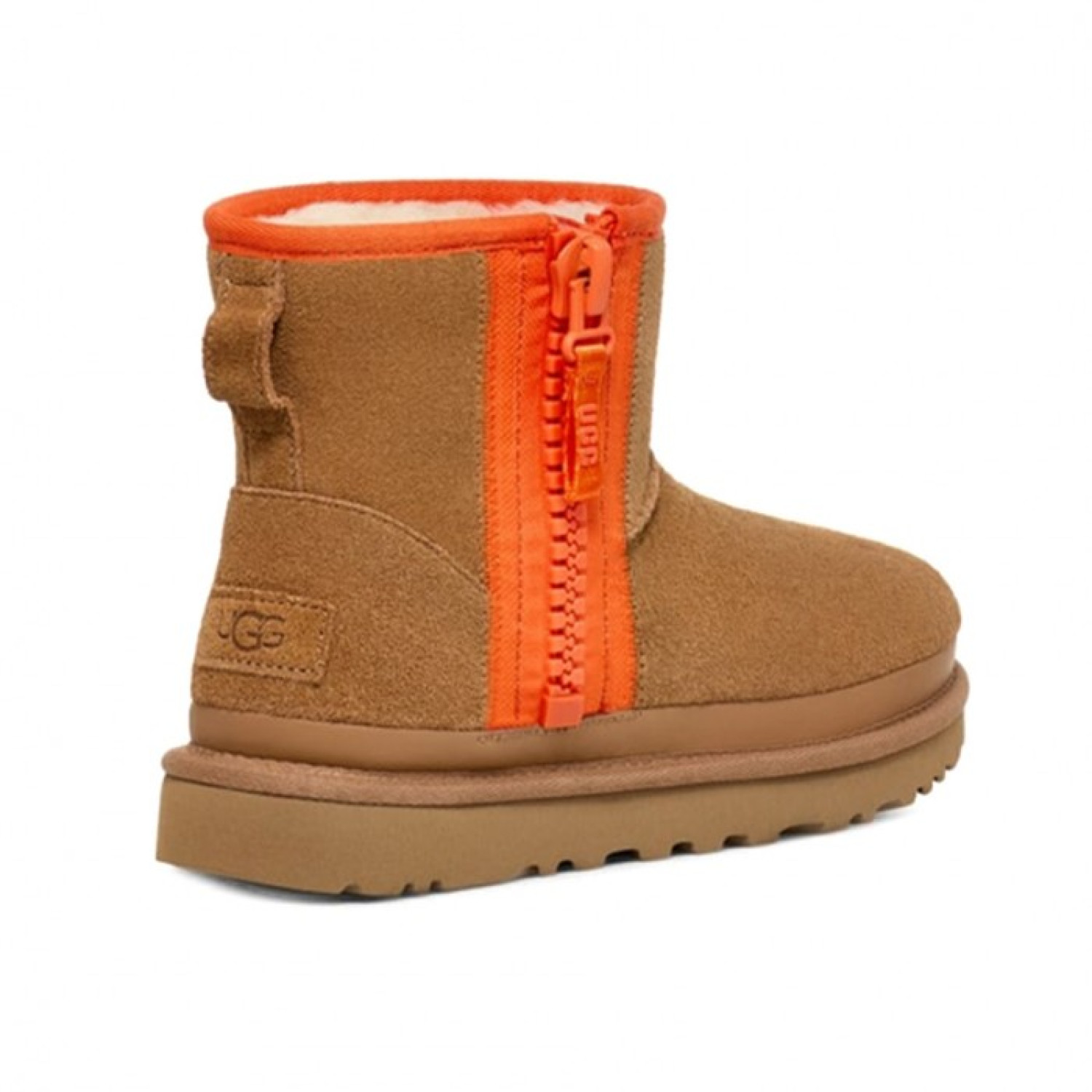 UGG Mini Zipper Tape Logo - Chestnut