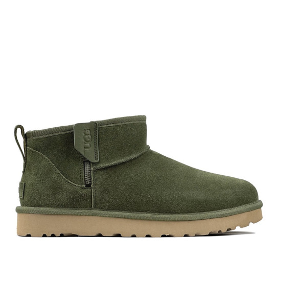 UGG Mens Classic Ultra Mini Zip Boot - Khaki