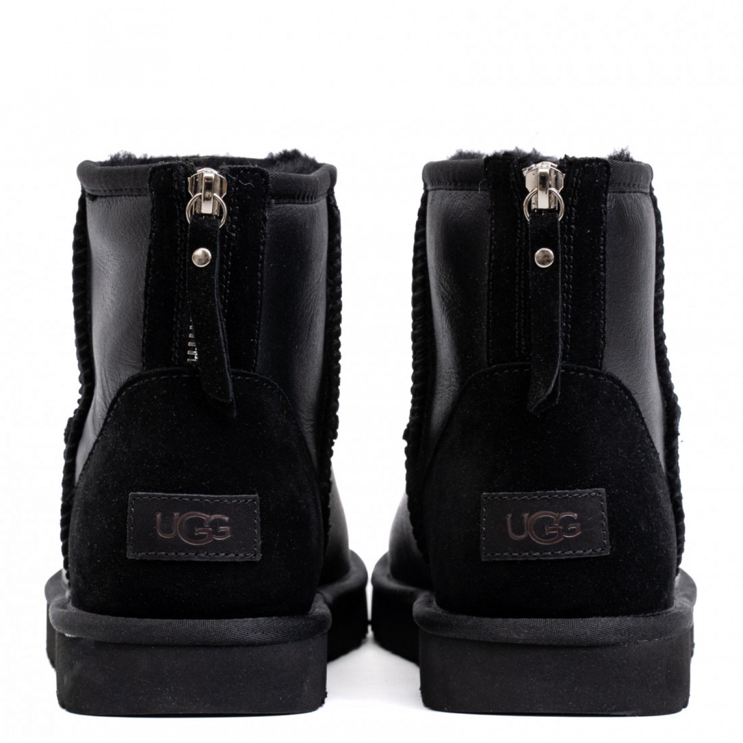 UGG Classic Mini Zip Metallic - Black