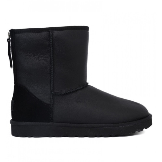 UGG Classic Short Zip Metallic - Black