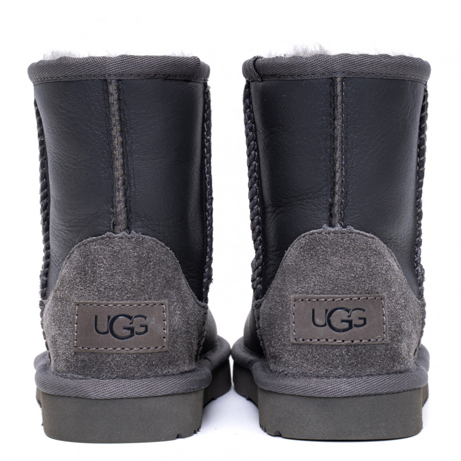 UGG Kids Classic Short Metallic - Grey 
