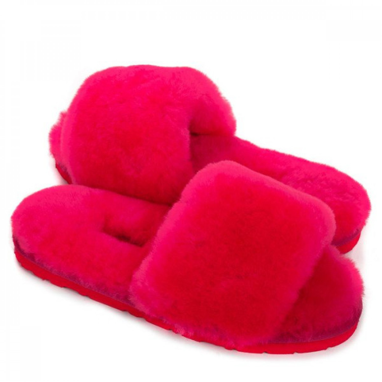 Меховые Тапочки FLUFF Slides - Fuchsia